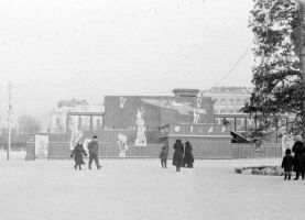 Новогодняя площадь Ленина в 1962 году