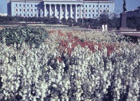Площадь Ленина, вид на управление ЗабЖД, 1964 год.